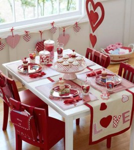 Idée décoration table Saint-Valentin